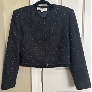 Vintage 80s/90s Chetta B Confetti Tweed Evening Jacket Lisa Moran Boutique Sz 4‎